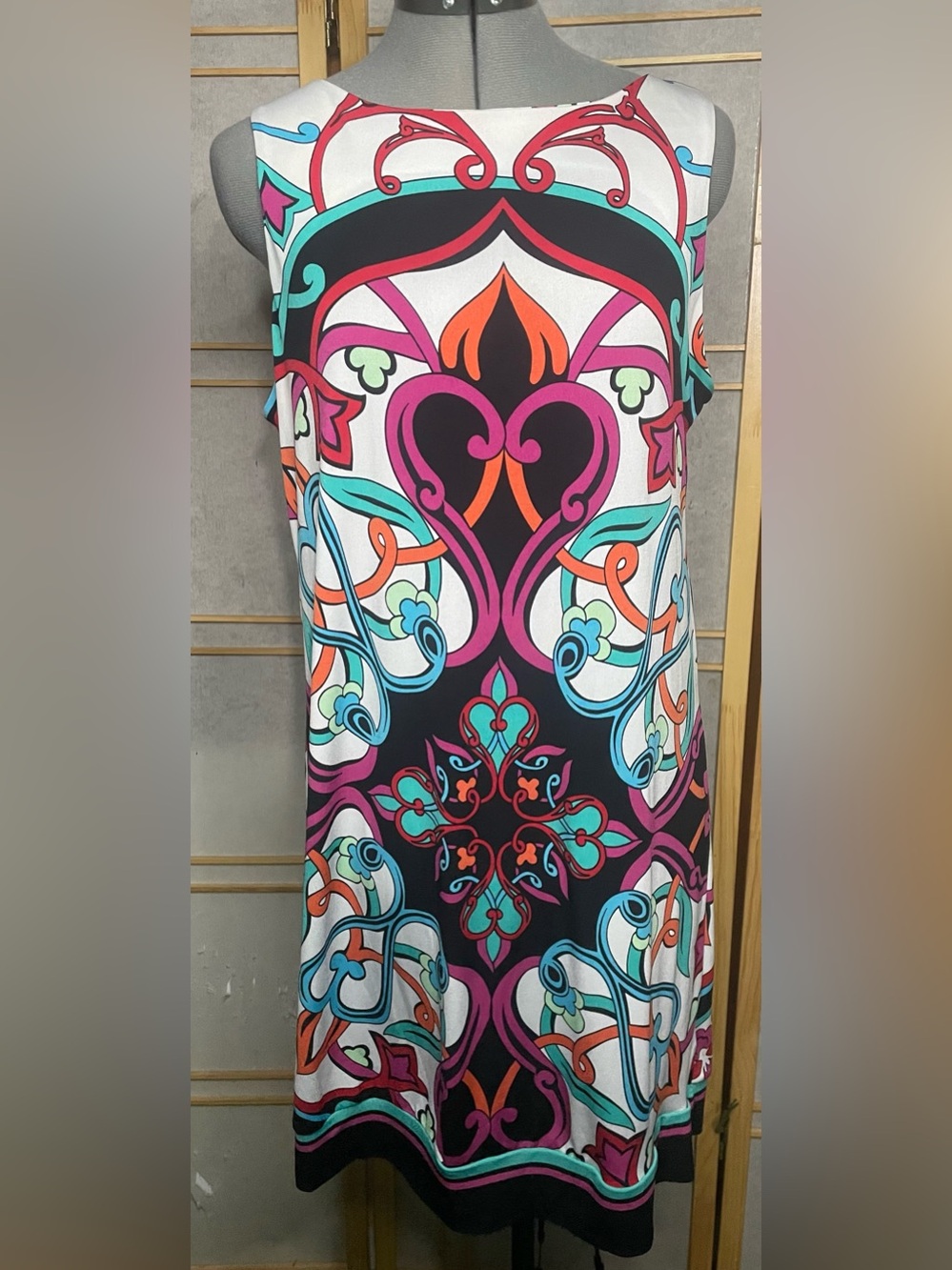 Nicole Black Multicolor Printed Sleeveless Tunic